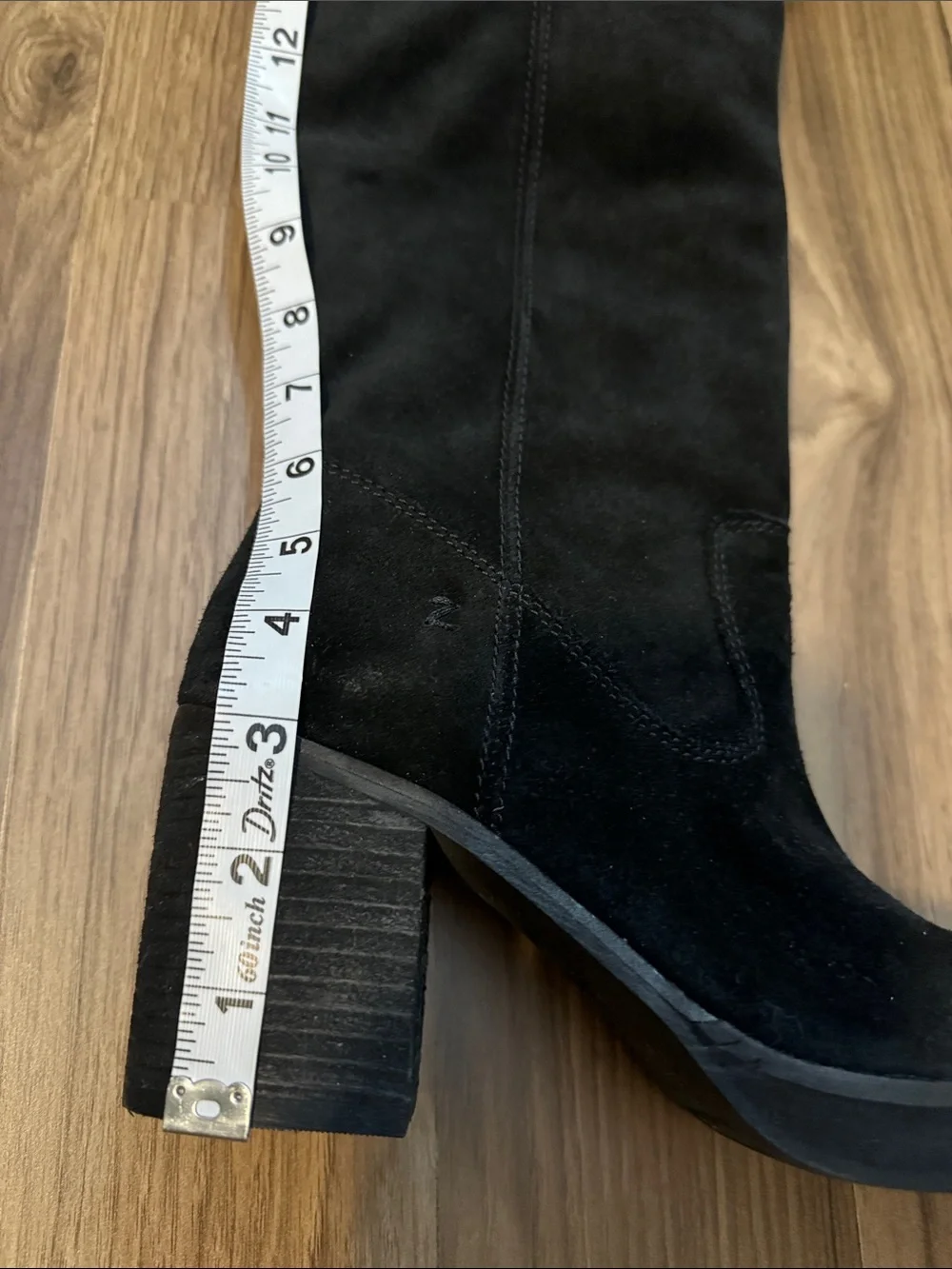 Zodiac Suede Black Over The Knee Vintage Tall Pull On Boots 6